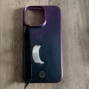 Purple glitter loopy 14 pro max Phone Case